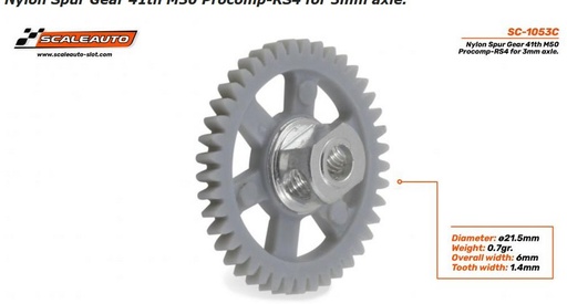 [SCT SC-1053C] couronne 41 dents axe 3mm rs4