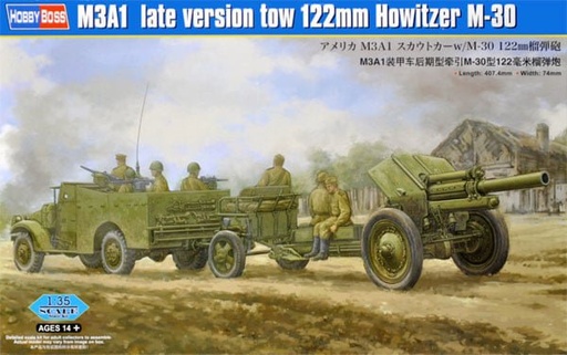 [HOO 84537] Hobby boss : M3A1 Late version 122MM Howitzer M-30