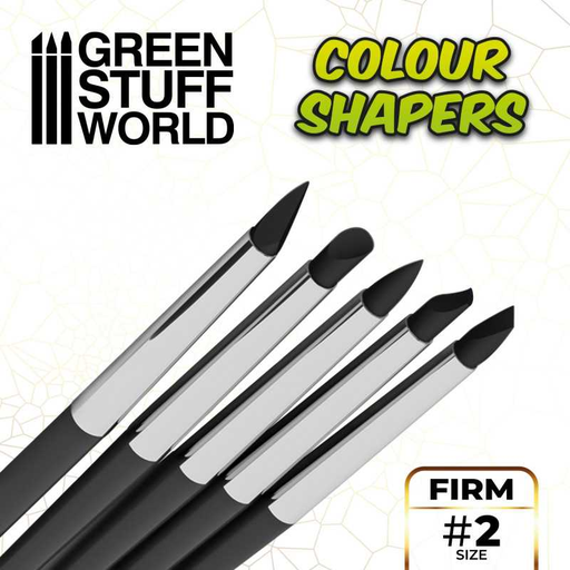 [GSW 1024] Green Stuff : Pinceaux en Silicone 2 - Dur (5pcs)