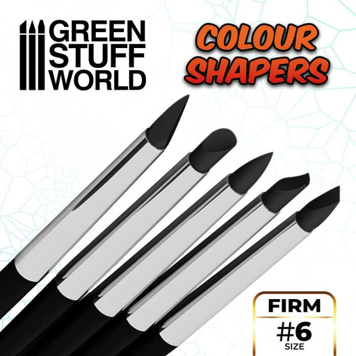 [GSW 1217] Green Stuff : Pinceaux en Silicone 6 - Dur (5pcs)