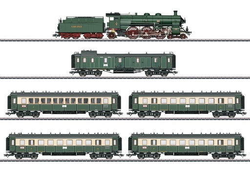 [MKN 26360] Coffret Bavarois Locomotive Vapeur S3/6 et 5 voitures MFX Sound