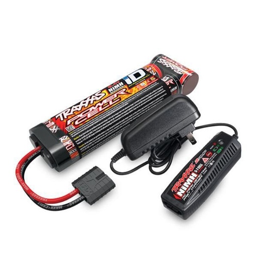 [TAX 2983G] Traxxas ID :  Chargeur et Accus NIMH Flat 8.4v 3000mAh