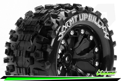 [LRC T3204SBH] Louise RC : Pneu MT Uphill sur Jante Noir (2.8) - HEX 12mm │ 2WD [Front] 4WD [Front/Rear]