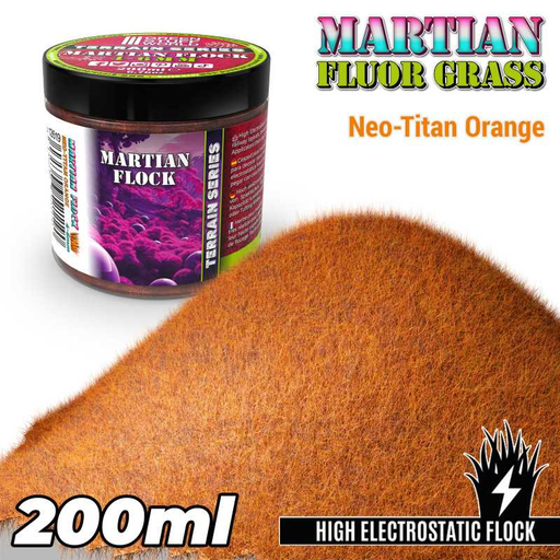 [GSW 12619] Green Stuff : Flocage Neo-Titan Orange (200ml) │ 4-6mm Martian Flock - Terrain Series