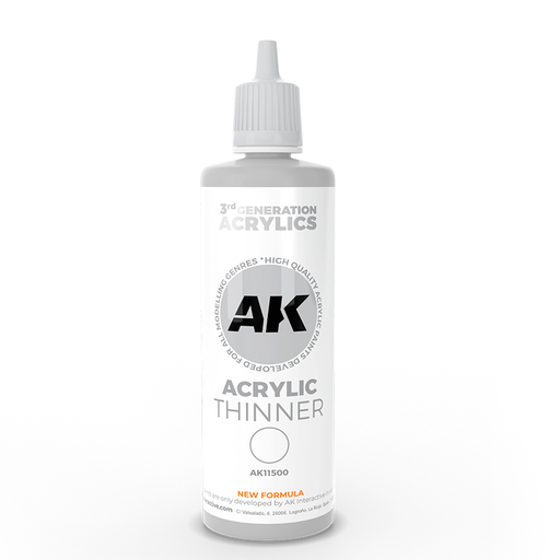[AK 11500] Ak : Acrylic Thinner (100ml) │ 3rd Generation Acrylics
