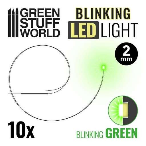 [GSW 3651] Green Stuff : Feux clignotants LED - VERT