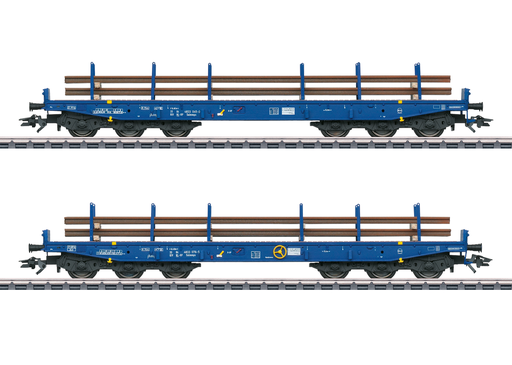 [MKN 48659] Marklin : Wagons plats salmmps pour charges lourdes - Transports de Rails - 2pcs