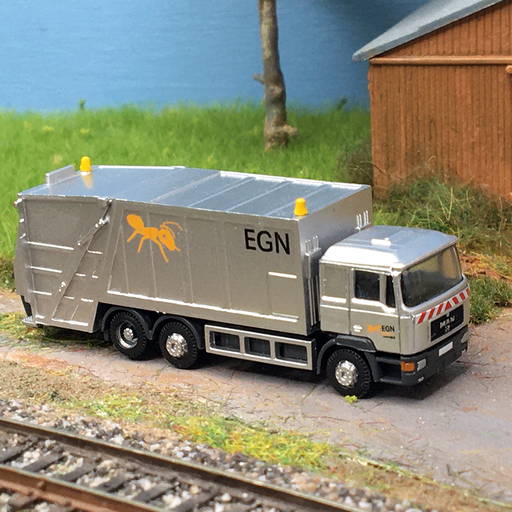 [MNS LC4664] Minis : Camion Poubelle MAN F90, EGN, Gris clair