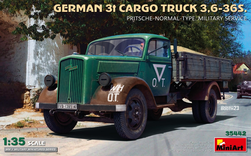 [MNT 35442] MiniArt : German 3t Cargo Truck 3,6-36S. Pritsche-Normal-Type
