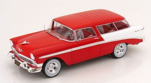 [KKS KKDC181291] KK-Scale : Chevrolet Bel Air Nomad Custom │ 1956 - Rouge et Blanc 