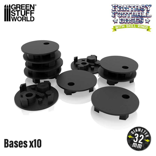 [GSW 12890] Green Stuff : Socle 32mm pour Blood Bowl (10pcs)