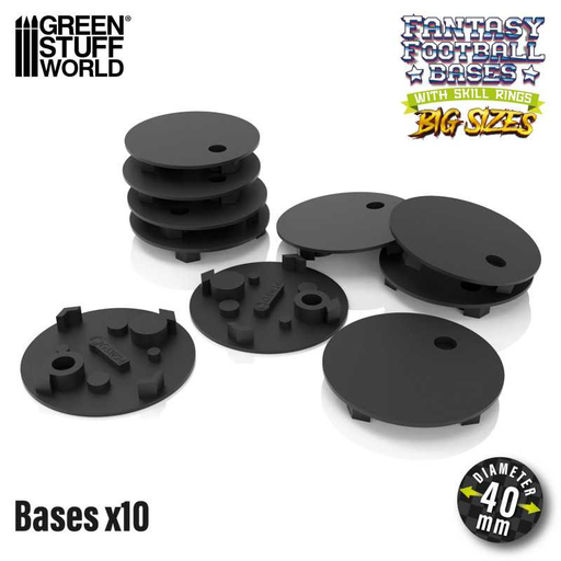 [GSW 12902] Green Stuff : Socle 40mm pour Blood Bowl (10pcs)