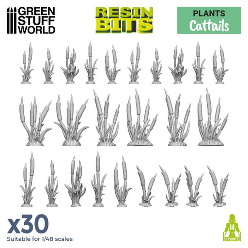 [GSW 11626] Green Stuff : Cattails │ Plants • Resin Bits