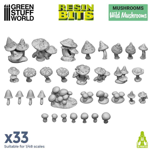 [GSW 11608] Green Stuff : Wild Mushrooms │ Resin Bits