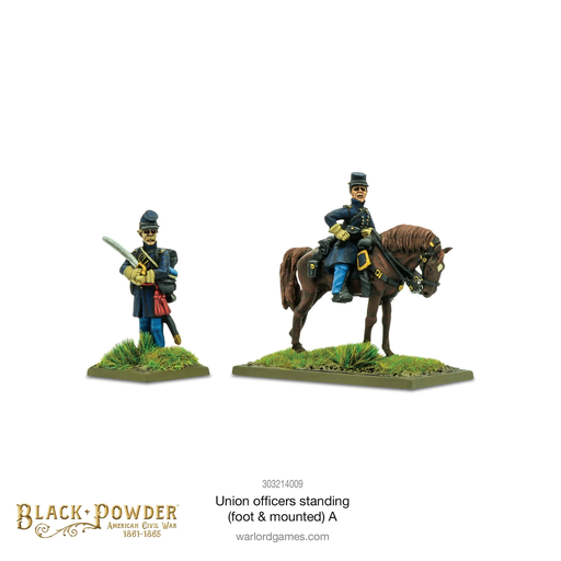 [WLG 303214009] Black Powder : Union Officers Standing A (Monted and foot)