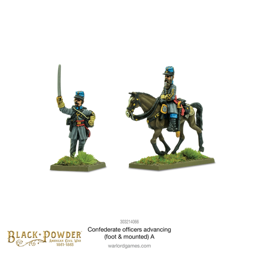 [WLG 303214066] Black Powder : Confederate Officers advancing A