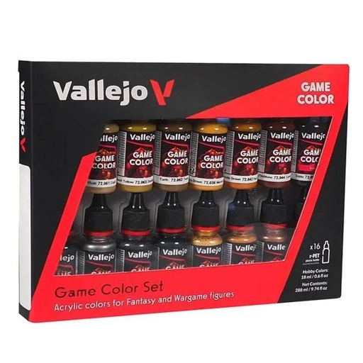 [VAL 72.189] Vallejo : Set Game Color Leather & Metaal 16 pots