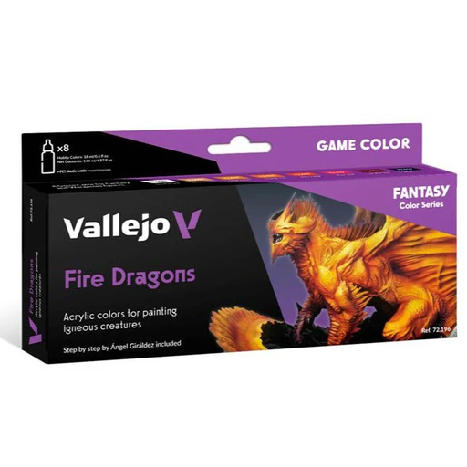 [VAL 72.196] Vallejo : Fantasy Color Fire Dragons 8 pots