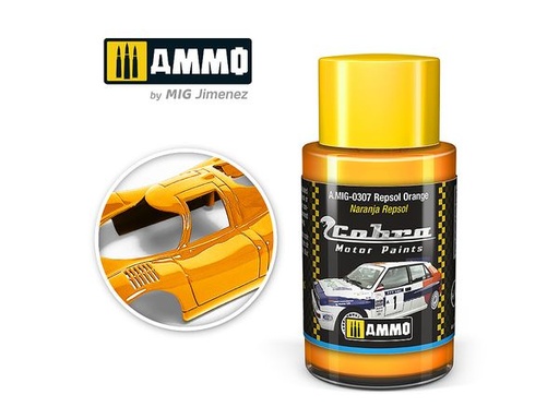 [MIG 0307] Cobra Motor Paints : REPSOL ORANGE 30 ML