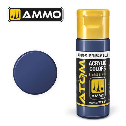 [MIG 20108] Ammo Mig : PRUSSIAN BLUE (20ml) │ Atom Acrylique Paint