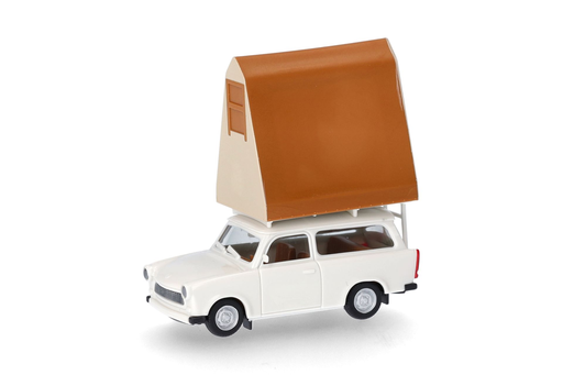 [HER 024167-002] Herpa : Trabant 601 Universal avec tente de toit │ Gris et blanc 