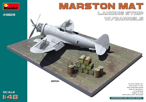 [MNT 49019] Miniart : Marston Mat Landing Strip with Barrels