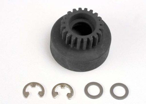 [TAX 4120] Traxxas : Clutch bell (20-tooth)/5x8x0.5mm fiber washer (2)/ 5mm e-clip (requires 5x11x4mm ball bearings part 4611) [TRX4120]