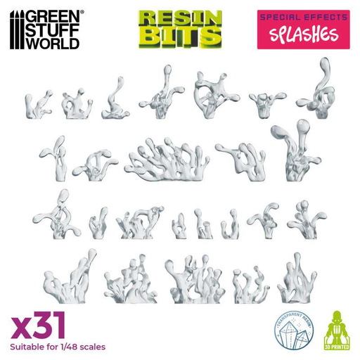 [GSW 12367] Green Stuff : Splashes │ Special Effects • Resin Bits