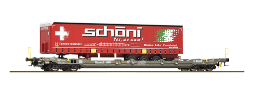 [ROC 6600065] Roco : Wagon Sdgnss porte semi remorque "Schoni"