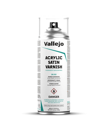 [VAL 28.532] Vallejo : Acrylic Satin Varnish Spray (400ml) 