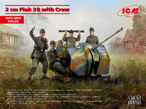 [ICM 35718] ICM : 2cm Flak 38 with Crew 