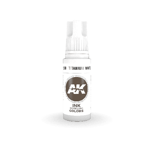 [AK 11230] Ak : Titanium White INK 17ml │ 3rd Generation Acrylique