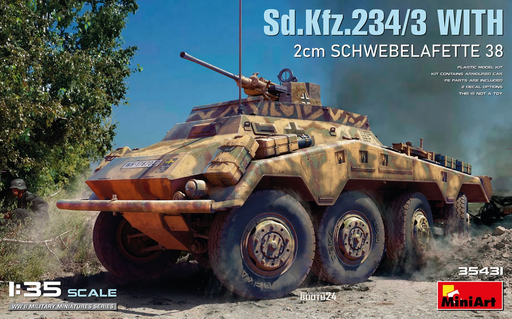 [MNT 35431] MiniArt : Sd.Kfz.234/3 With 2cm Schwebelafette 38 