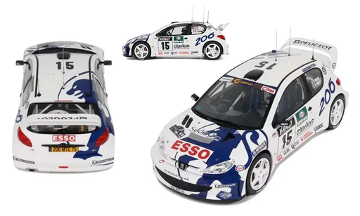 [OTT G081] 1:12 PEUGEOT 206 WRC WHITE TOUR DE CORSE 1999