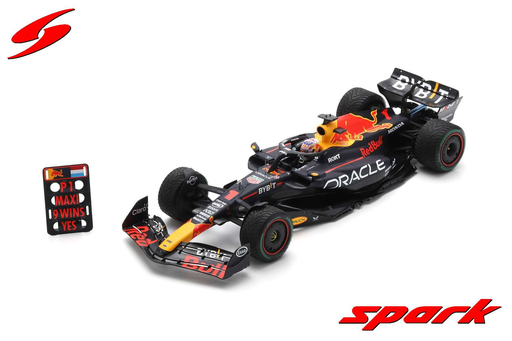 [SPK 18S959] Spark : Oracle Red Bull Racing RB19 │No.1 Oracle Red Bull Racing Winner Dutch GP 2023 Max Verstappen With pit board