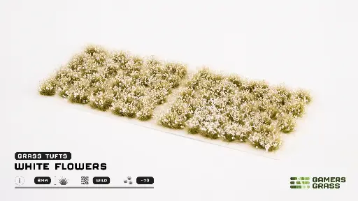 [GAG GGF-WH] Gamers Grass : White Flowers (70Pcs) │ Touffes d'Herbes