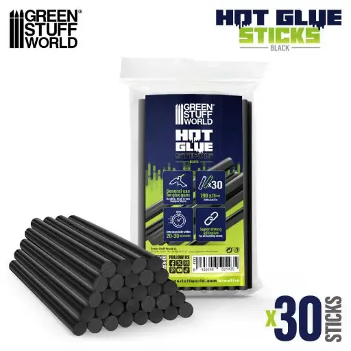 [GSW 4783] Green Stuff : Bâtons de colle pour pistolet 11mm │ Noires 