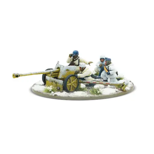 [WLG 403212106] Bolt Action : Fallschirmjager (winter) 75mm PaK 40 Anti-Tank gun