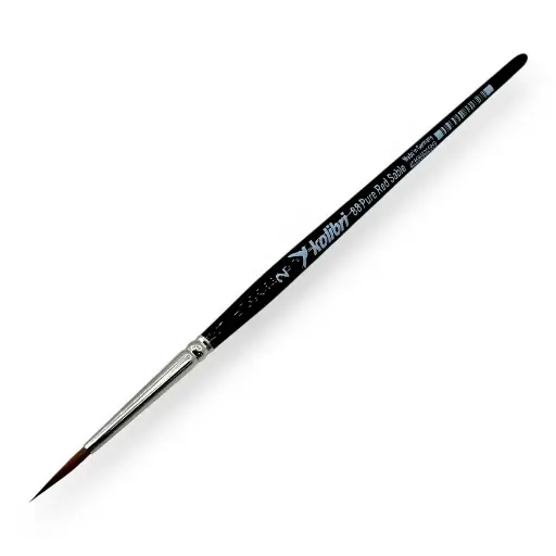 [KOL 0088/02] Kolibri : Water Colour BrushsRed Sable Silver ferrules Short handles        