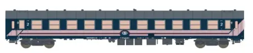 [LSM 42089] Lsmodels : Voiture I5 Bc10 Y25 Bleu Lignes Roses petit Logo B SNCB-NMBS