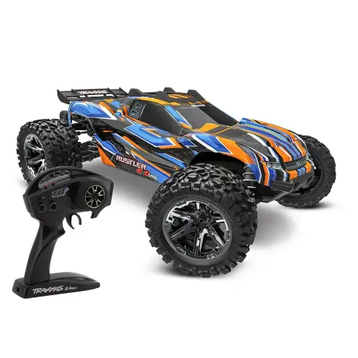 [TAX 67376-4ORNG] Traxxas : Rustler 4x4 VXL HD TQi TSM