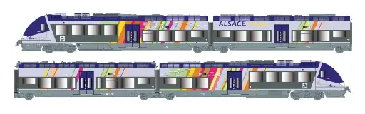 [LSM 10593] Lsmodels : Autorail Z2787/27888 AGC 4 caisses Livrée Alsace