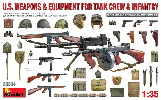 [MNT 35334] MiniArt : U.S. Weapons & Equipment for Tank Crew & Infantry